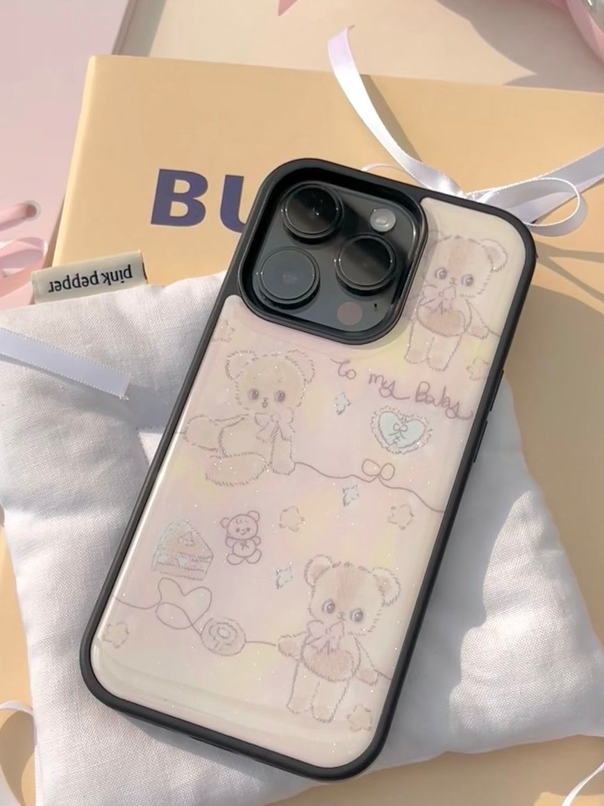 Dreamy Bear Epoxy Bumper iPhone Case
