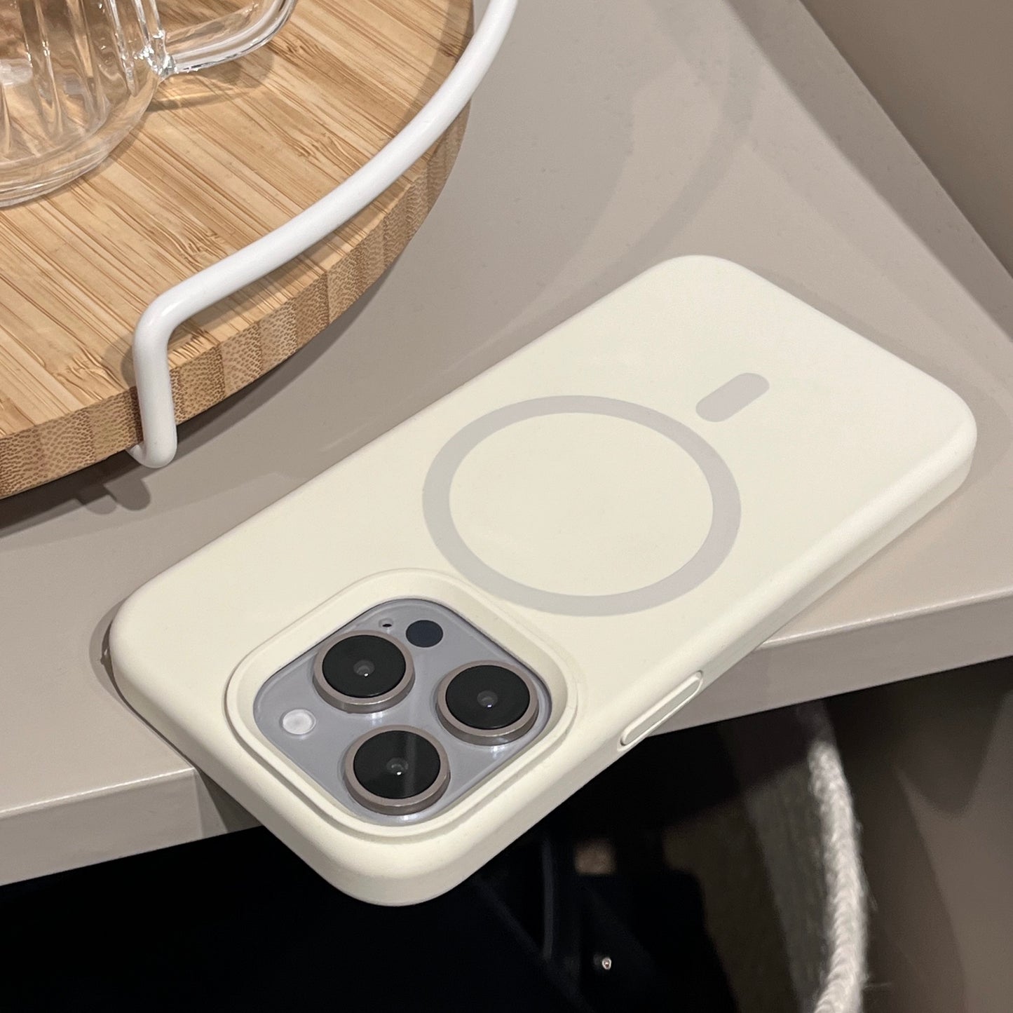 Snow White Silicone iPhone Case - MagSafe Compatible