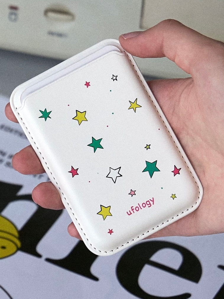 Creamy Stars Leather MagSafe Wallet