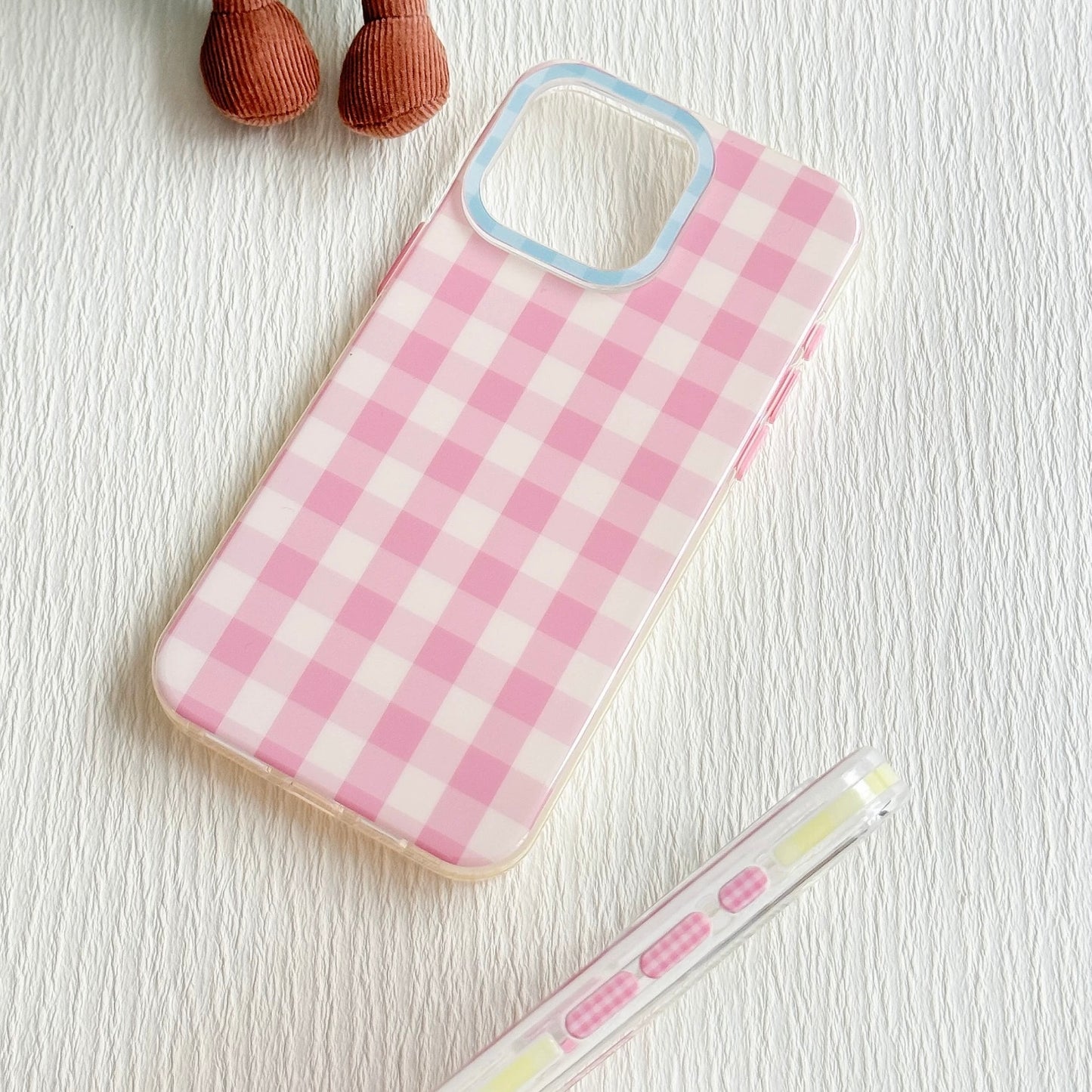 Pink Plaid iPhone Case