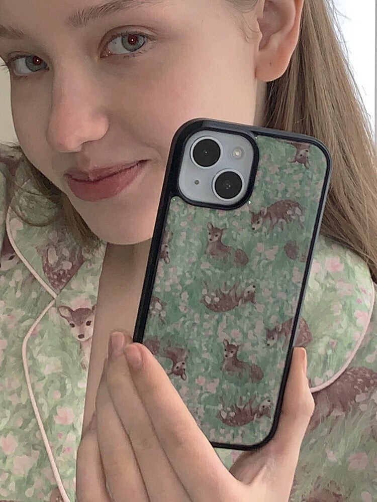 Deer Forest Musemood Epoxy Bumper Phone Case