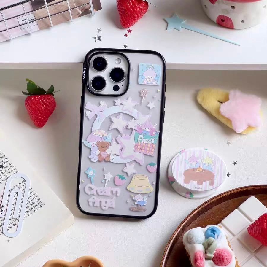 Cream Angel Clear iPhone Case - MagSafe Compatible