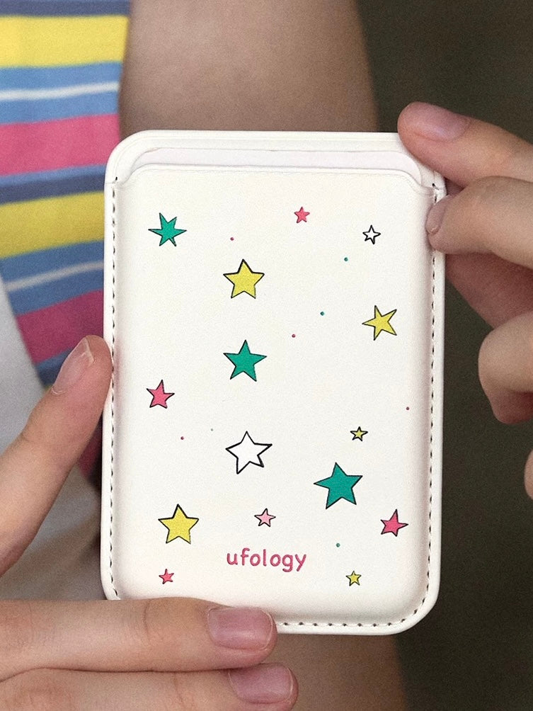 Creamy Stars Leather MagSafe Wallet