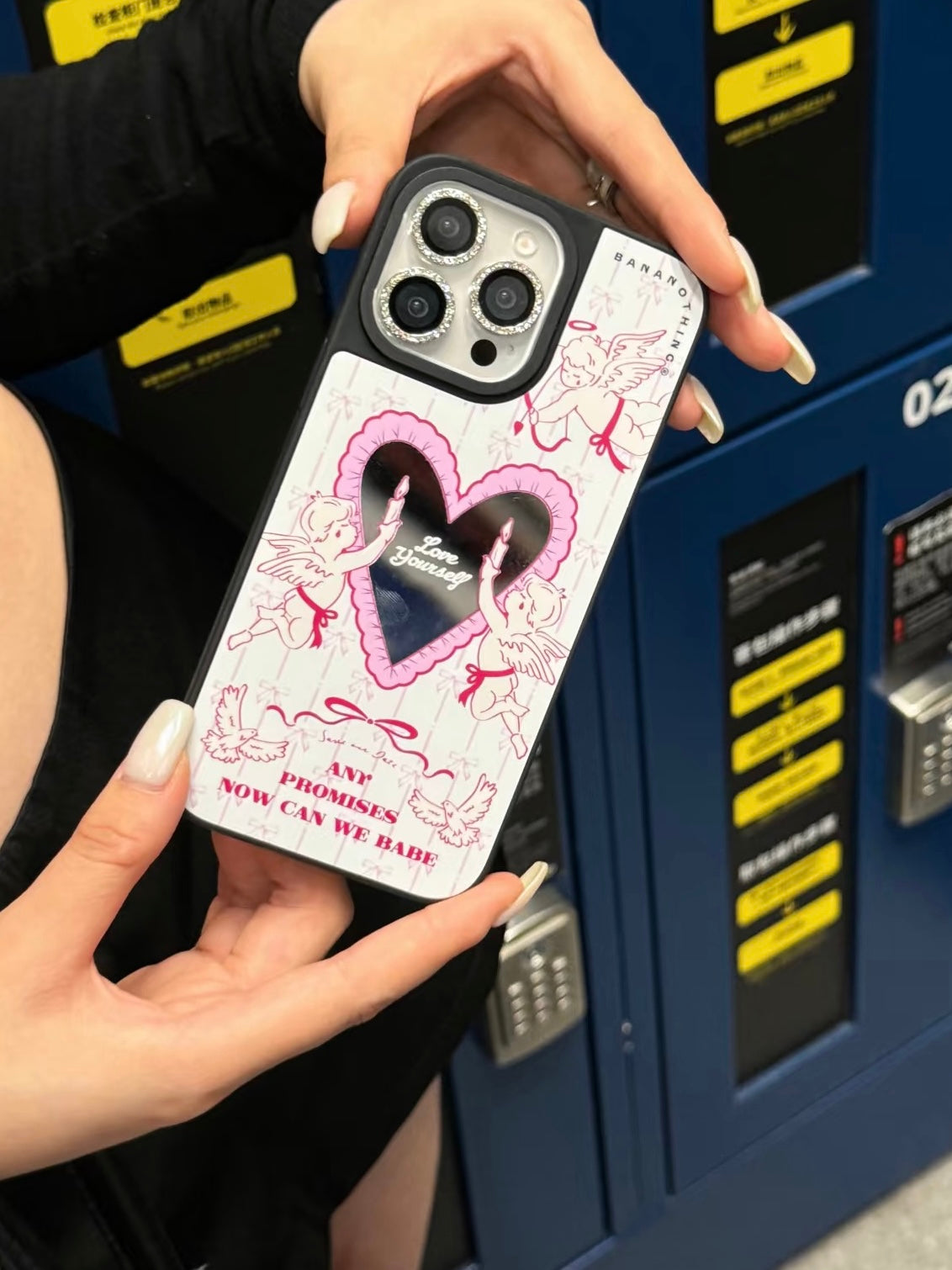Angel Heart Mirror iPhone Case