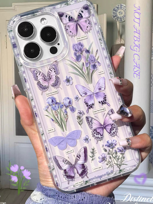 Iris Purple Butterfly iPhone Case