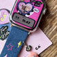 Y2K Denim Embroidered Apple Watch Band