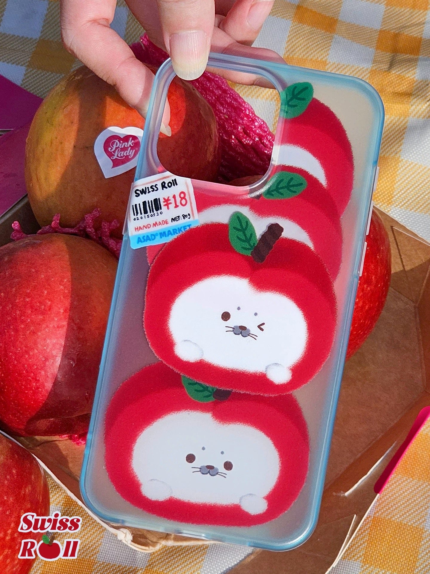 Sweet Apple Roll Clear iPhone Case