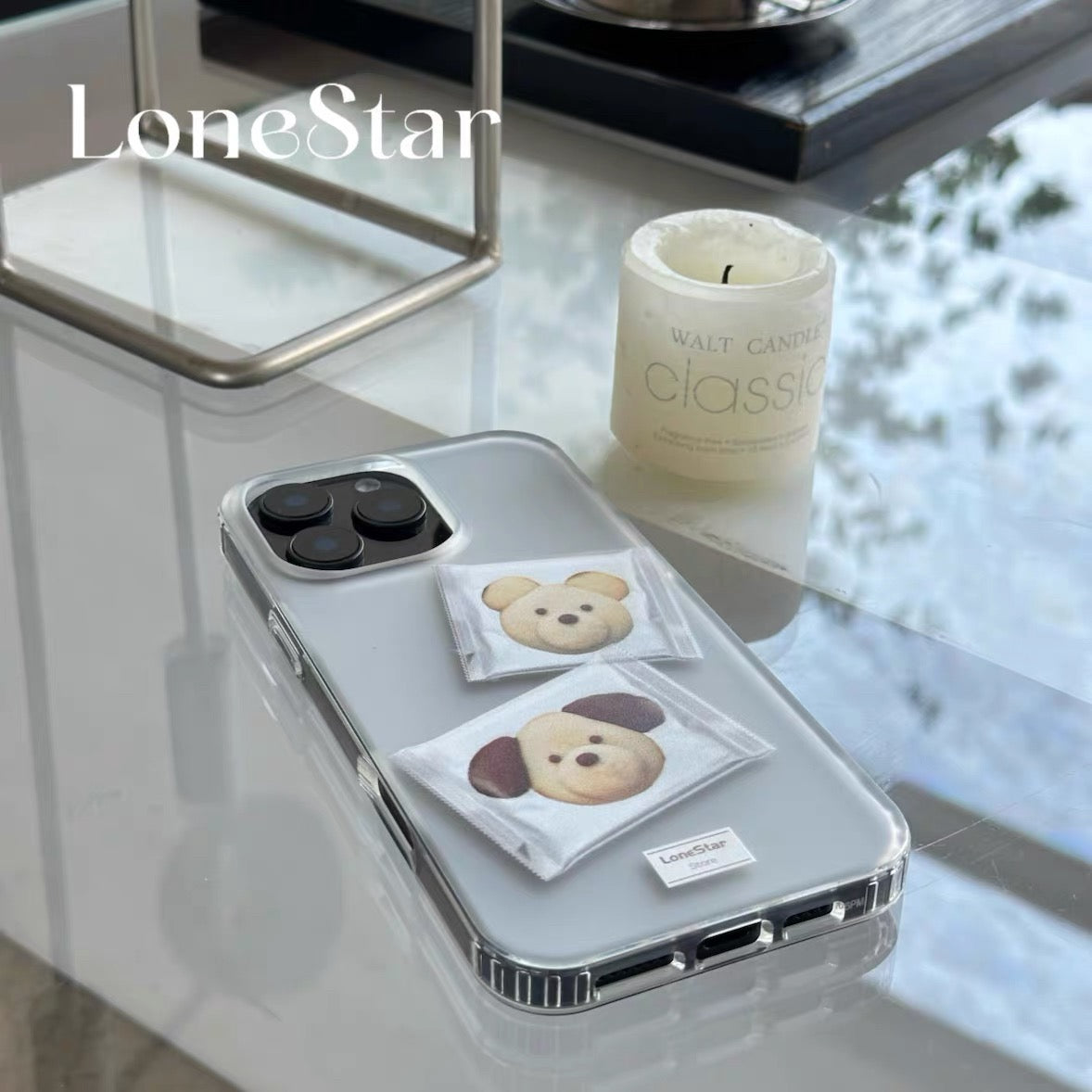 Sweet Bear Biscuit Clear iPhone Case