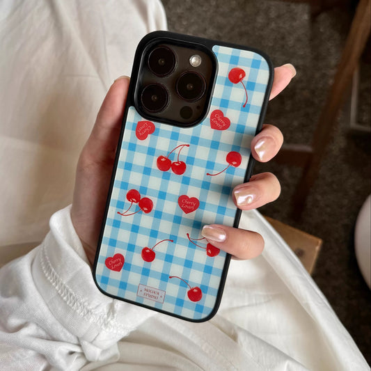 Blue Cherry iPhone Case