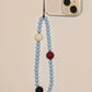 Soft Sky Beaded Phone Charm