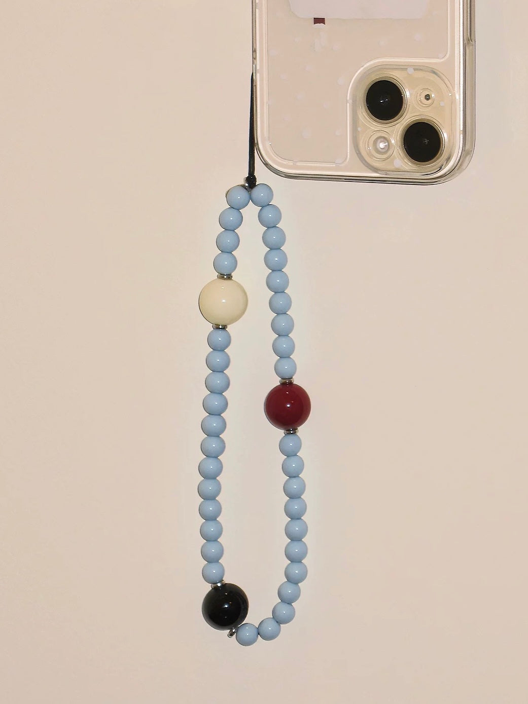 Soft Sky Beaded Phone Charm