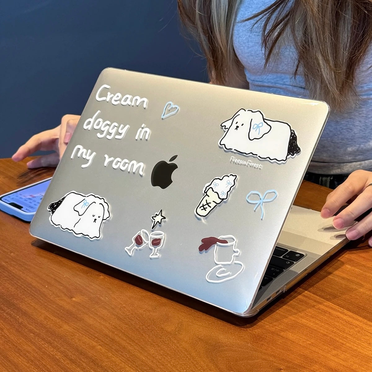 Creamy Pup MacBook Case