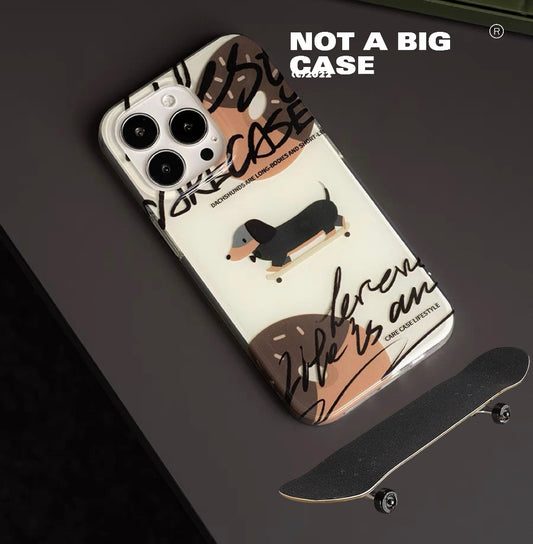 Dachshund Skater iPhone Case