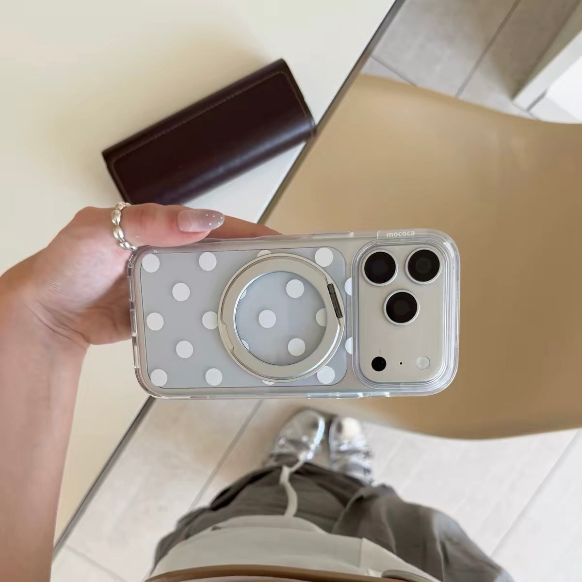 Dot Dot Dot iPhone Case With Phone Stand- MagSafe Compatible
