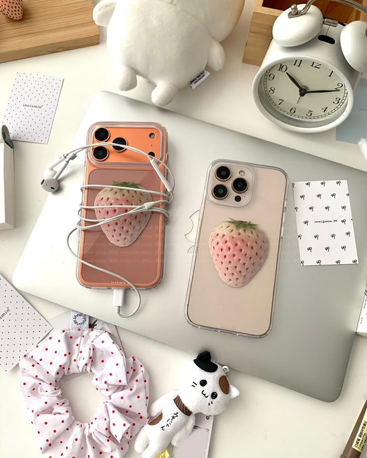 Milk Strawberry Clear iPhone Case