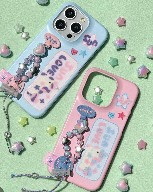 Second Unique Unicorn Beads iPhone Case With Phone Strap