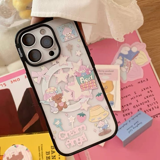 Cream Angel Clear iPhone Case - MagSafe Compatible