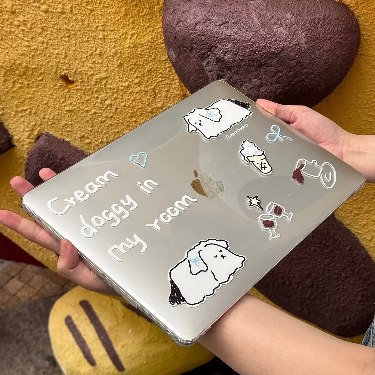 Creamy Pup MacBook Case