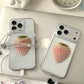 Milk Strawberry Clear iPhone Case