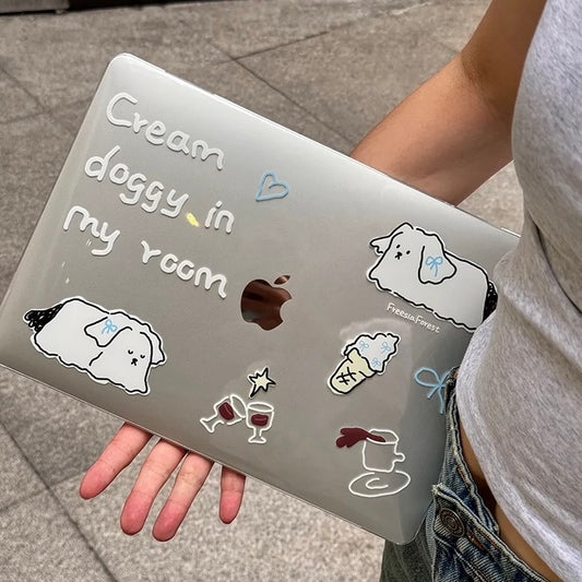 Creamy Pup MacBook Case