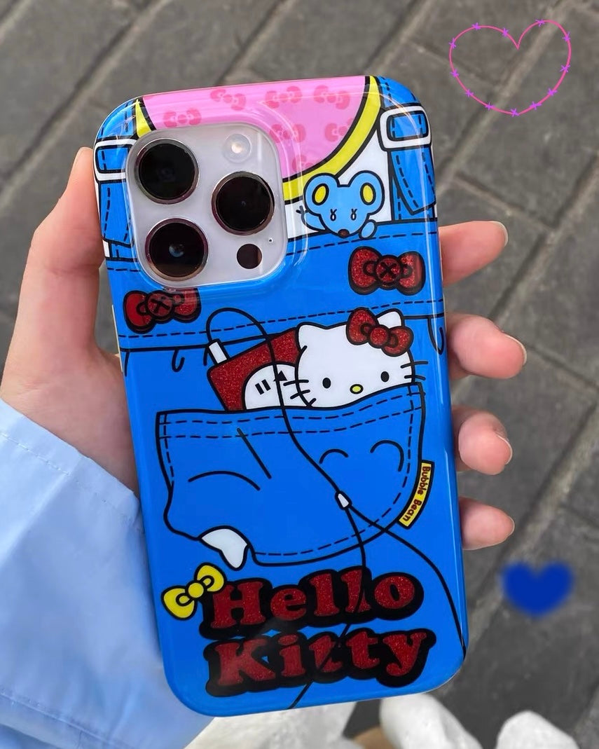 Denim Kitty iPhone Case