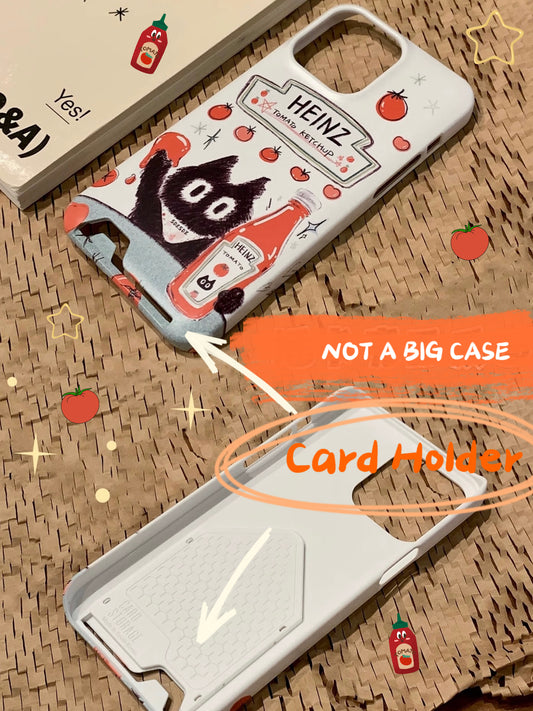 Ketchup Phone Case With Card Holder