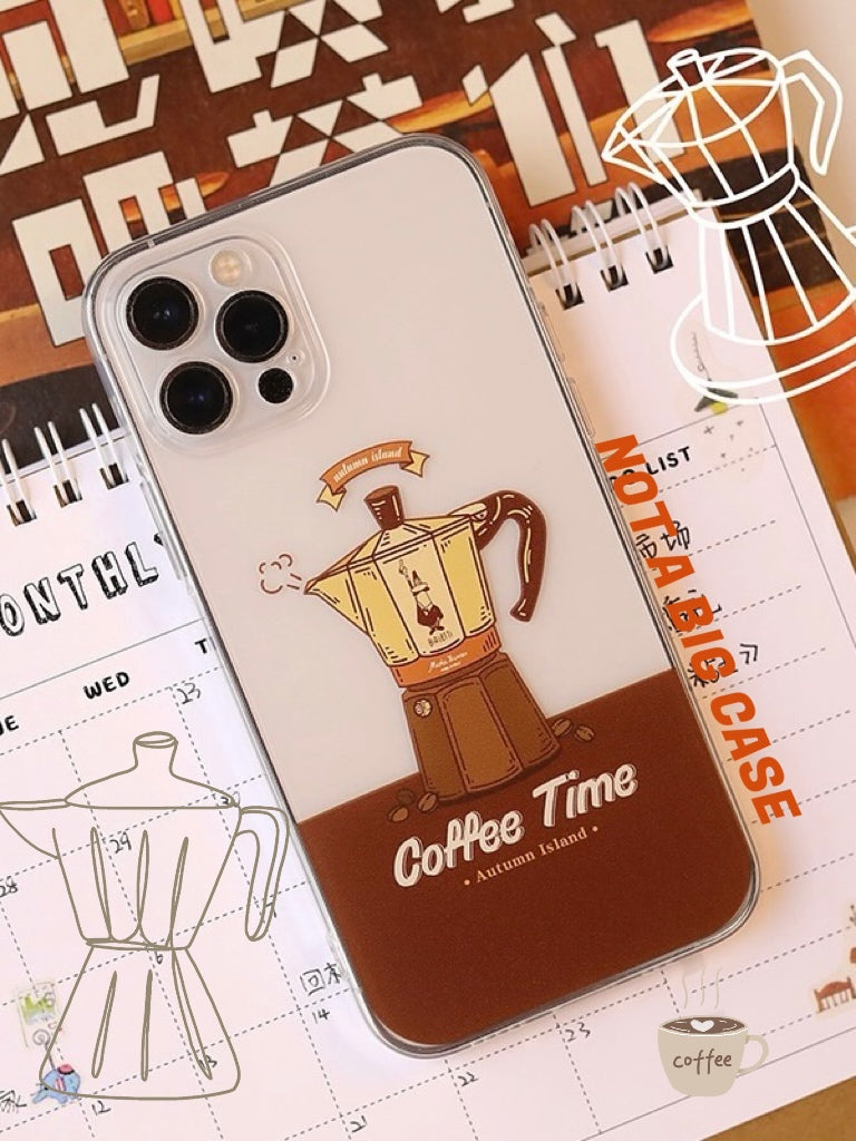 Coffee Time Clear iPhone Case