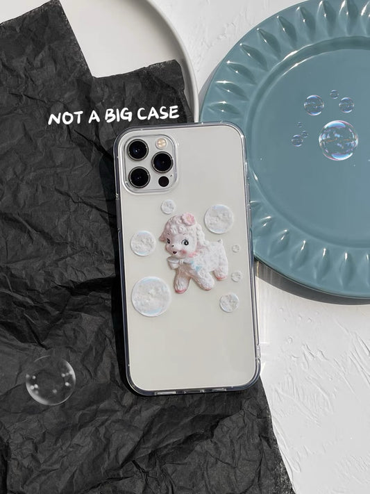 Bubble Little Sheep Clear iPhone Case